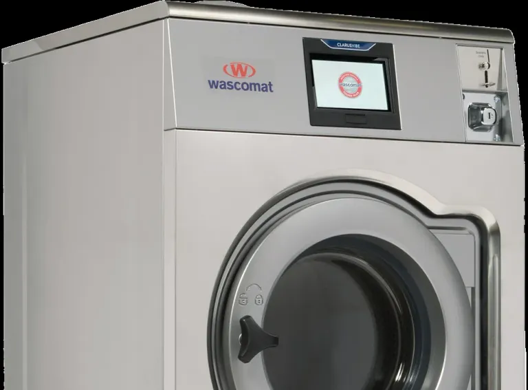 Wascomat vended washers ready for installation in an Australian store
